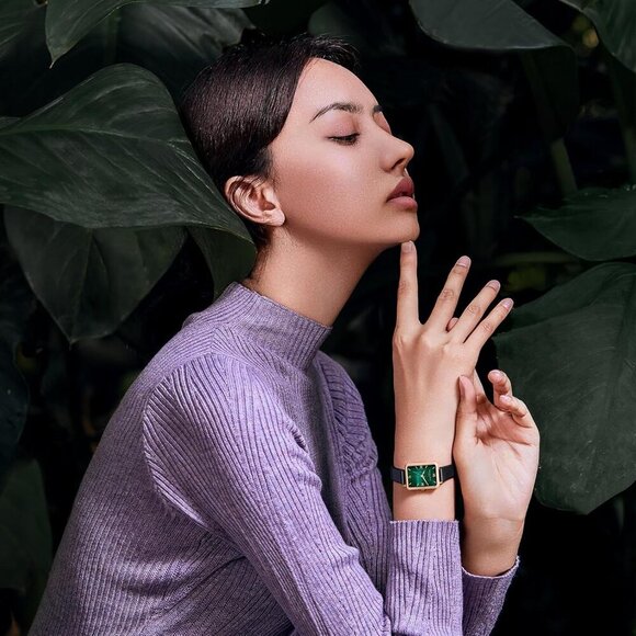 VICTORIA HYDE Womens Elegant Watch Mother of Pearl Dial Black Leather Band - Picture 4 of 14